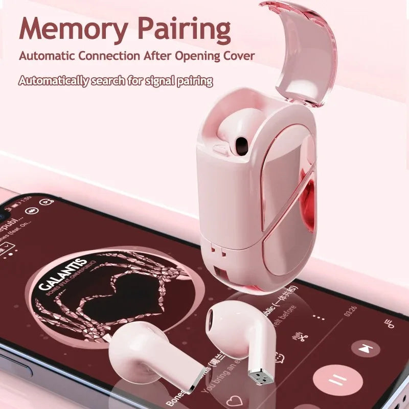 Auriculares inalámbricos de diseño corazón