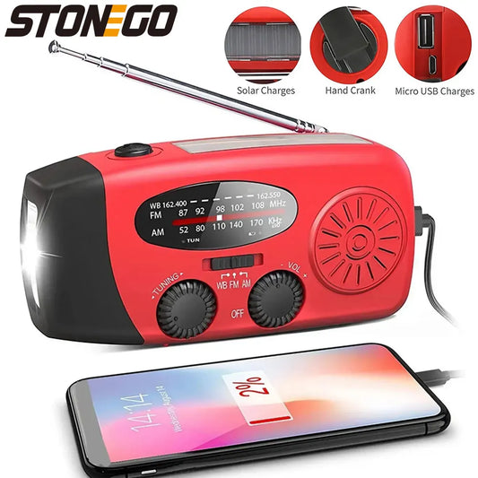 Radio de emergencia solar y dinamo